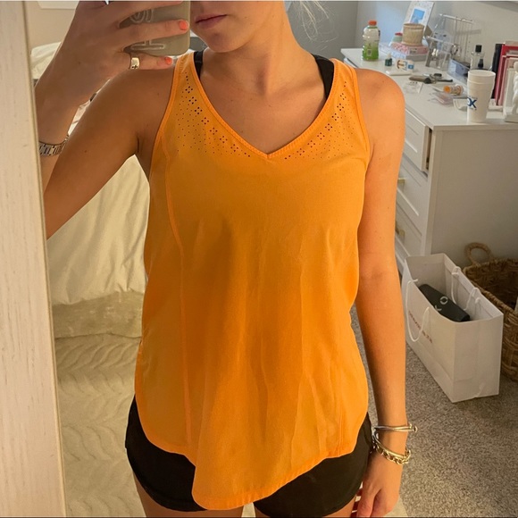 Lululemon neon orange tank top - Picture 1 of 2